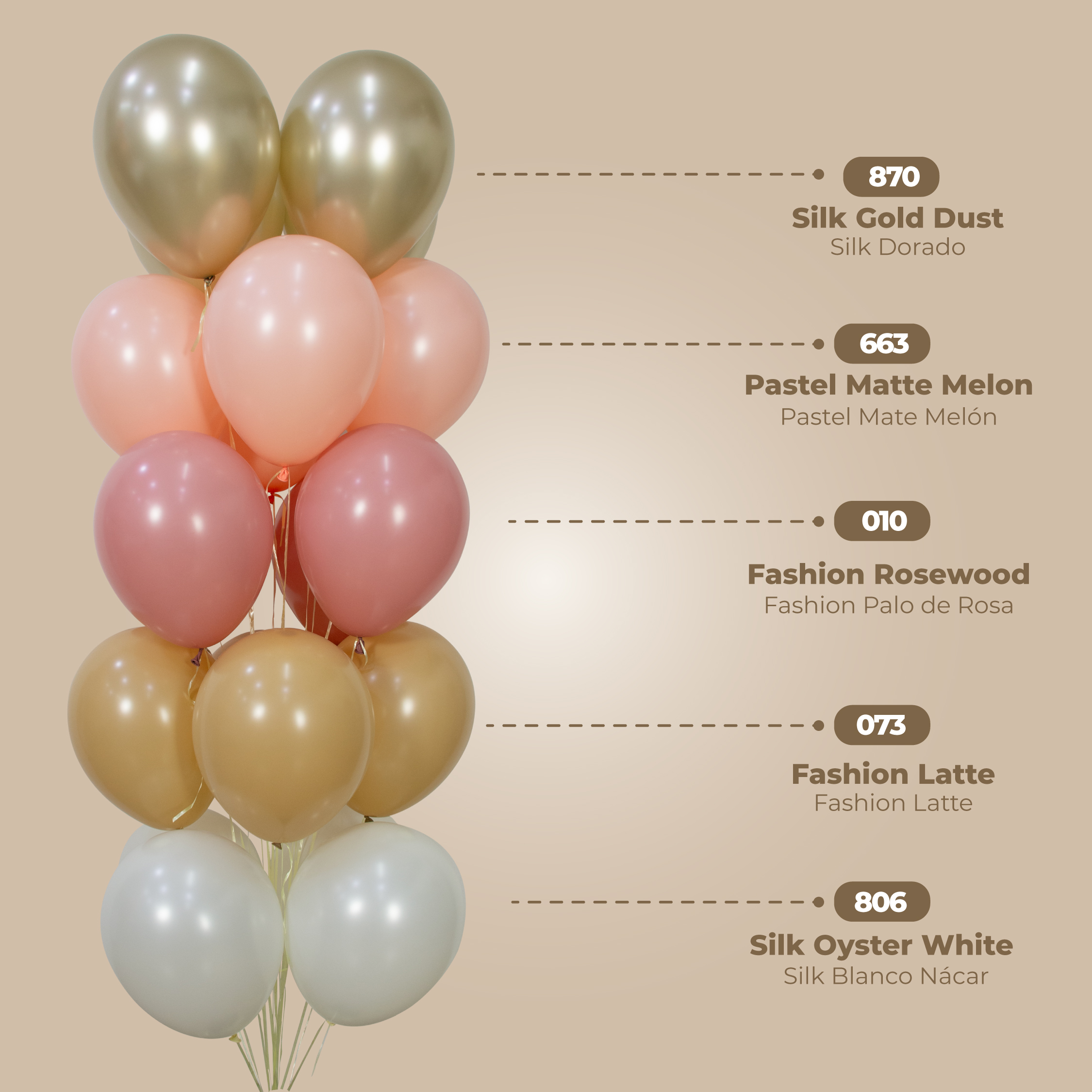 Шар (12''/30 см), Устрично-белый (806), шелк, 50 шт.
