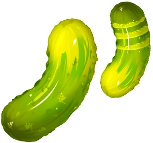 Шар (29''/74 см) Фигура, Соленый огурец, Зеленый, 1 шт. в уп.