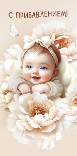 Конверты для денег, С прибавлением! (малышка с бантиком), с блестками, 10 шт.