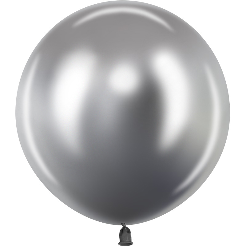 Шар (24''/61 см), Серебро, хром, 3 шт.