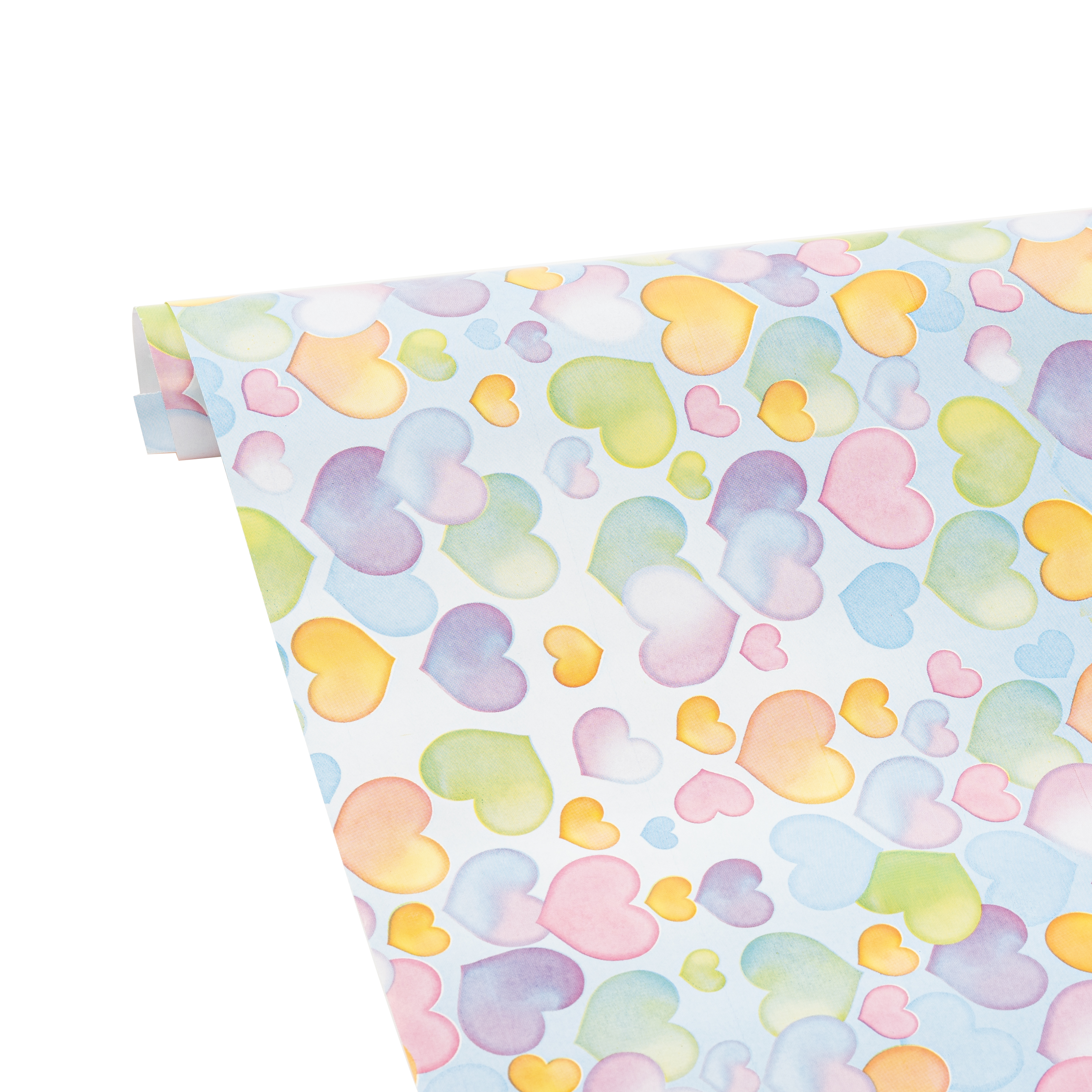 Упаковочная бумага (0,7*1 м) Нежность, Воздушные сердца, 1 шт.