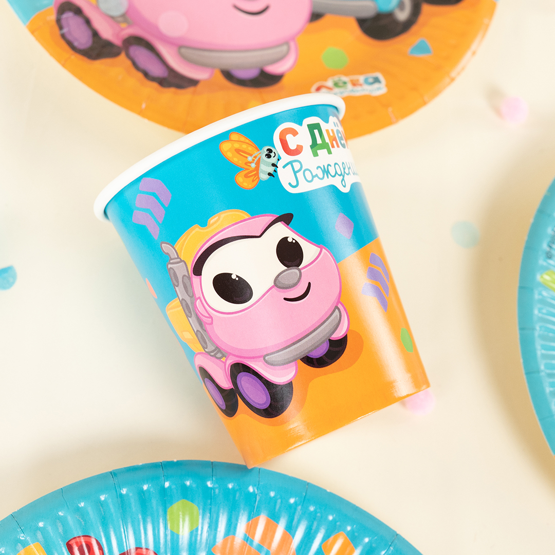 Стаканы (250 мл) Грузовичок Лёва, 6 шт.