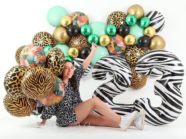 Шар (18''/46 см) Круг, Сафари, Зебра, 1 шт.