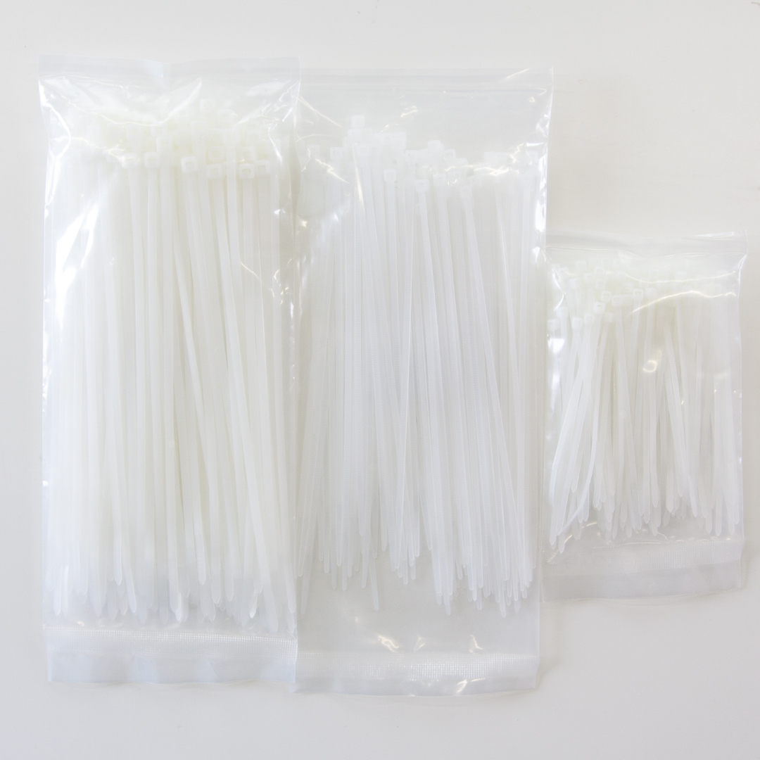 Стяжка (хомут) 2,5*180 мм. Белый, 100 шт.