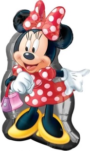 Шар (30''/76 см) Фигура, Минни Маус в красном платье, 1 шт.