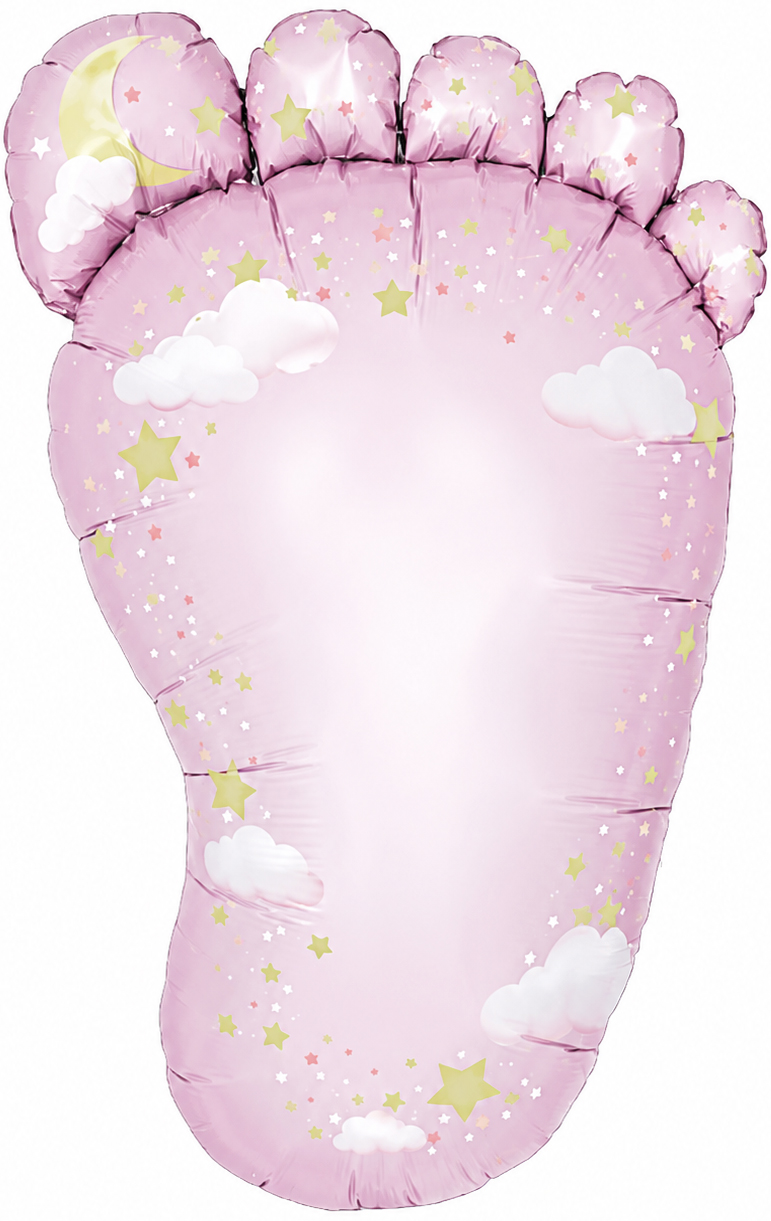 Шар (33''/84 см) Фигура, Ножка, Розовый, 1 шт. в уп.