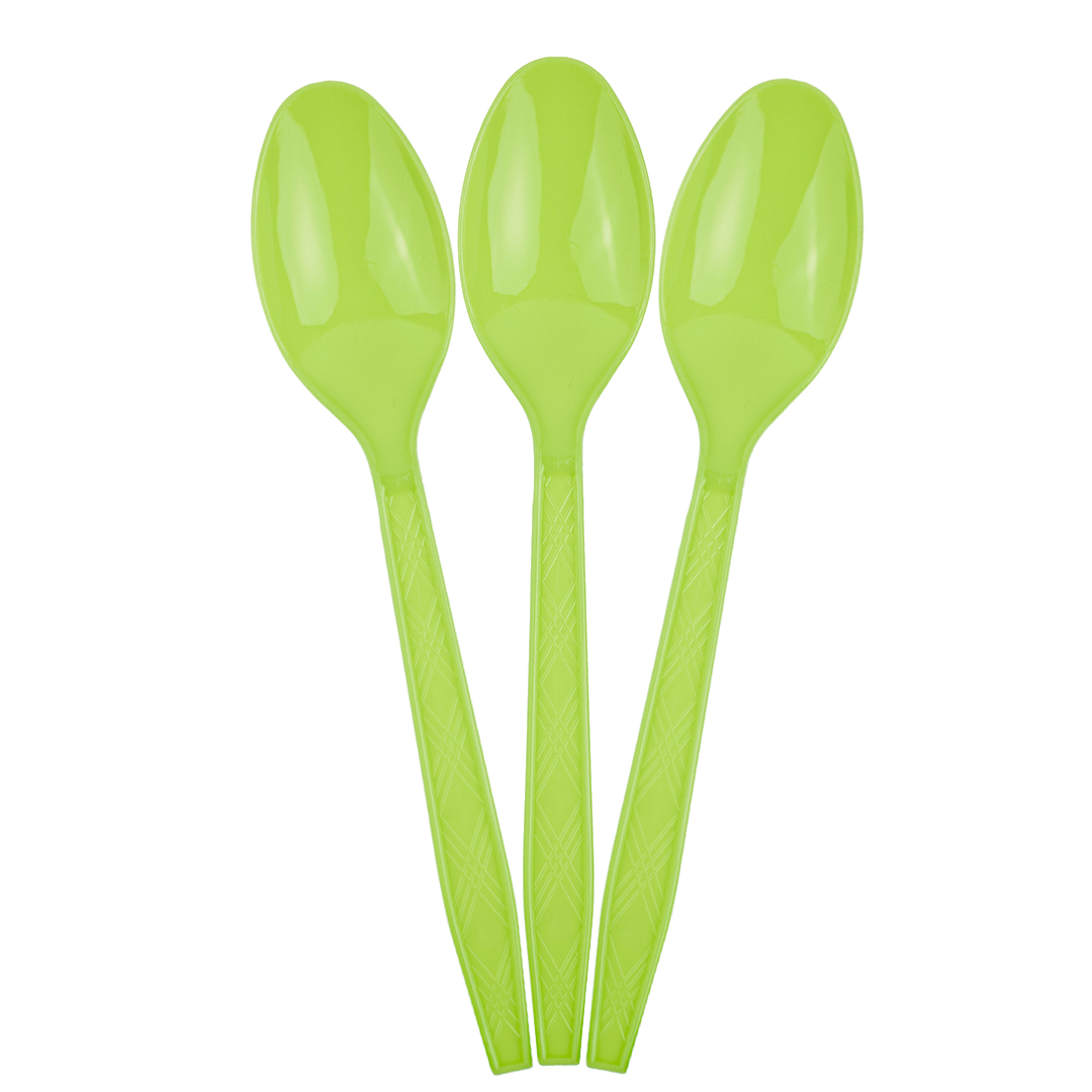 Ложки, Зеленый, 15 см, 10 шт. в упак. 