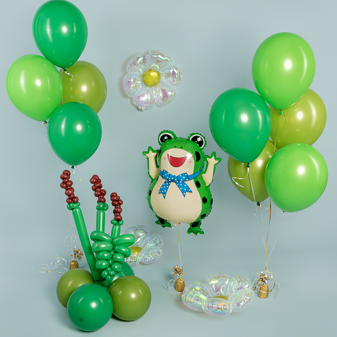 Шар (24''/61 см) Цветок, (надув воздухом), Прозрачный, Хамелеон, 1 шт.