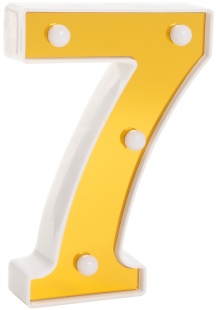 Световая фигура Цифра, 7, 16 см. Золото, 1 шт.