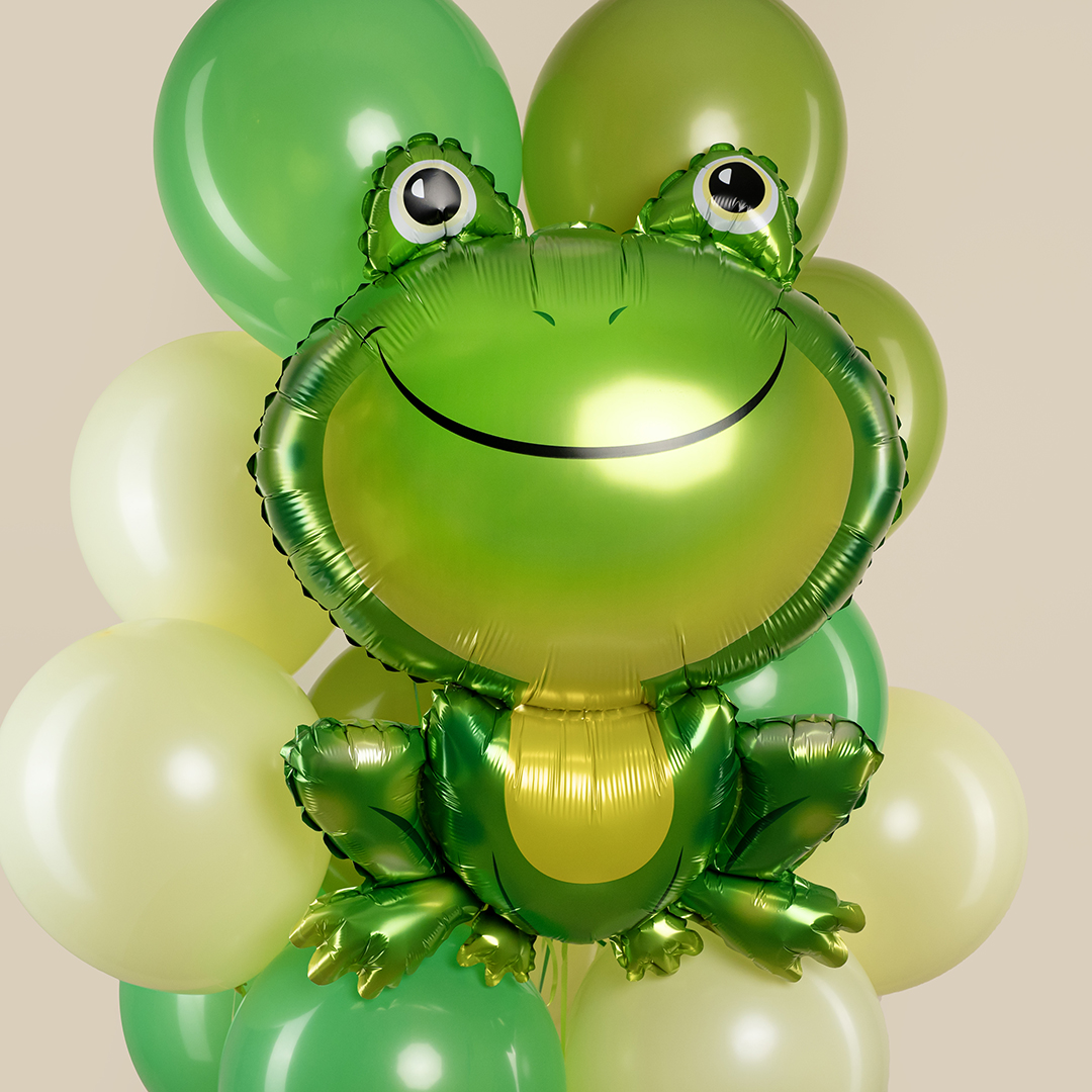 Шар (36''/91 см) Фигура, Лягушка, Зеленый, 1 шт. в уп.
