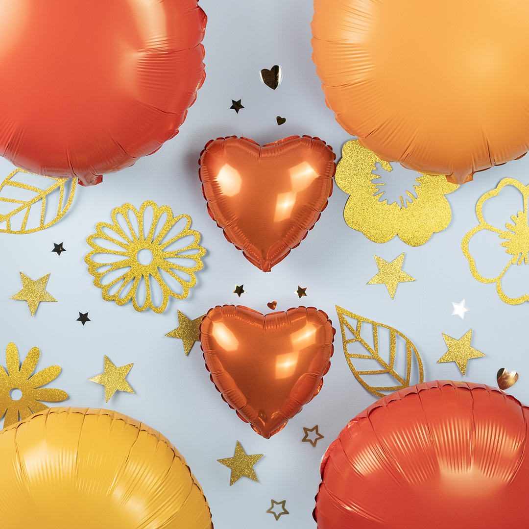 Шар (18''/46 см) Круг, Оранжевый, Сатин, 1 шт.