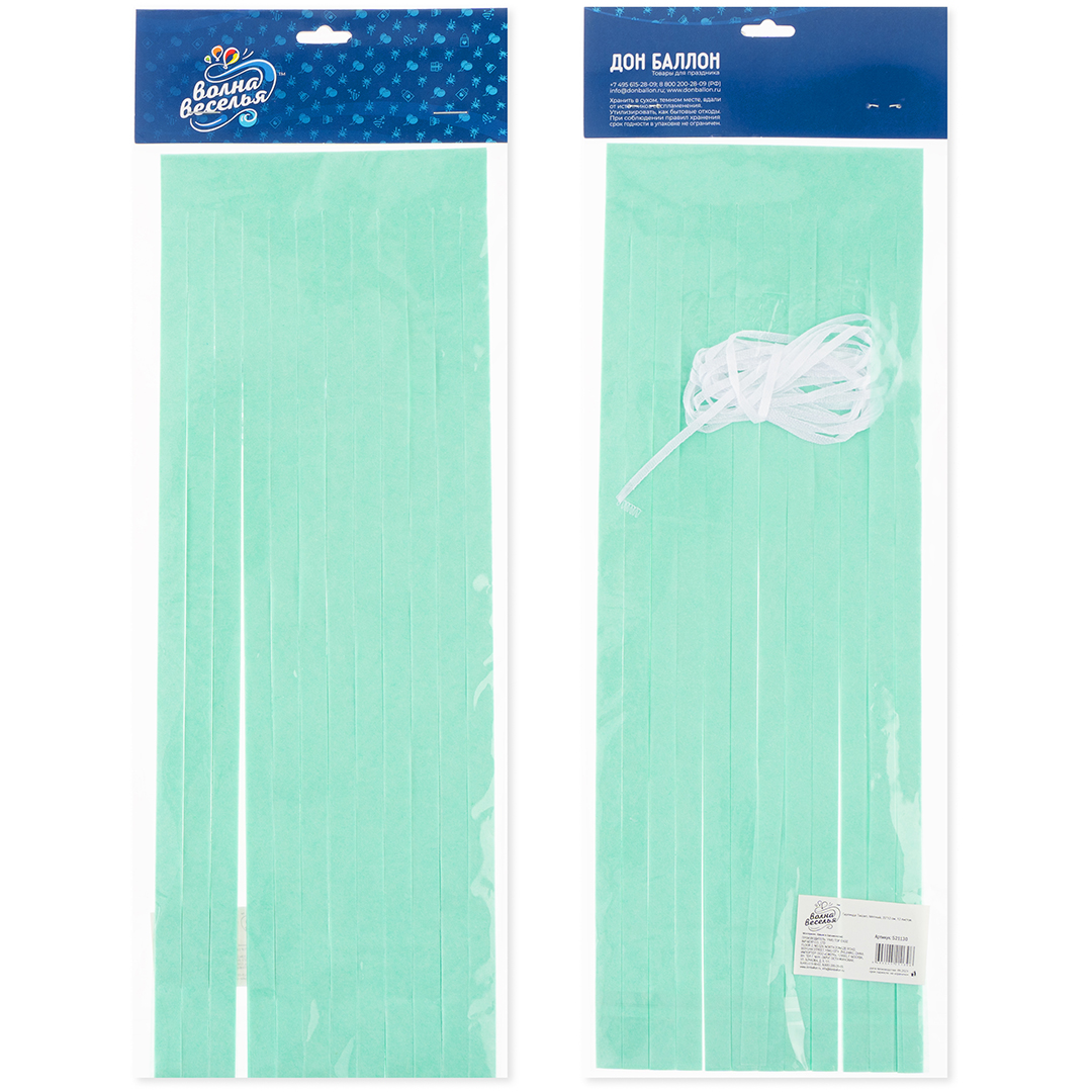 Гирлянда Тассел, Мятный, 35*12 см, 12 листов.