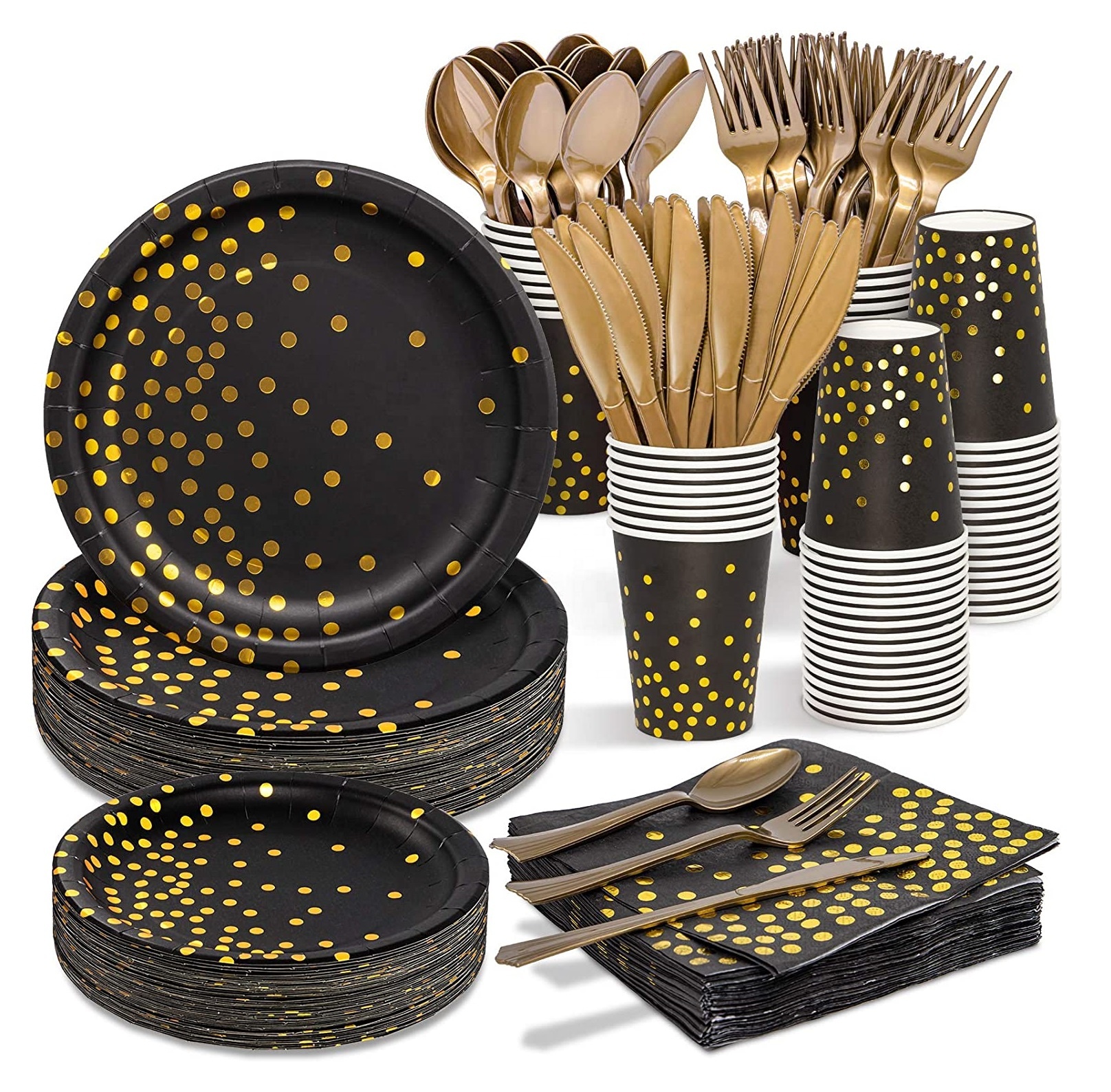 Ложки, Матовое золото, 17 см, 10 шт. в упак. 