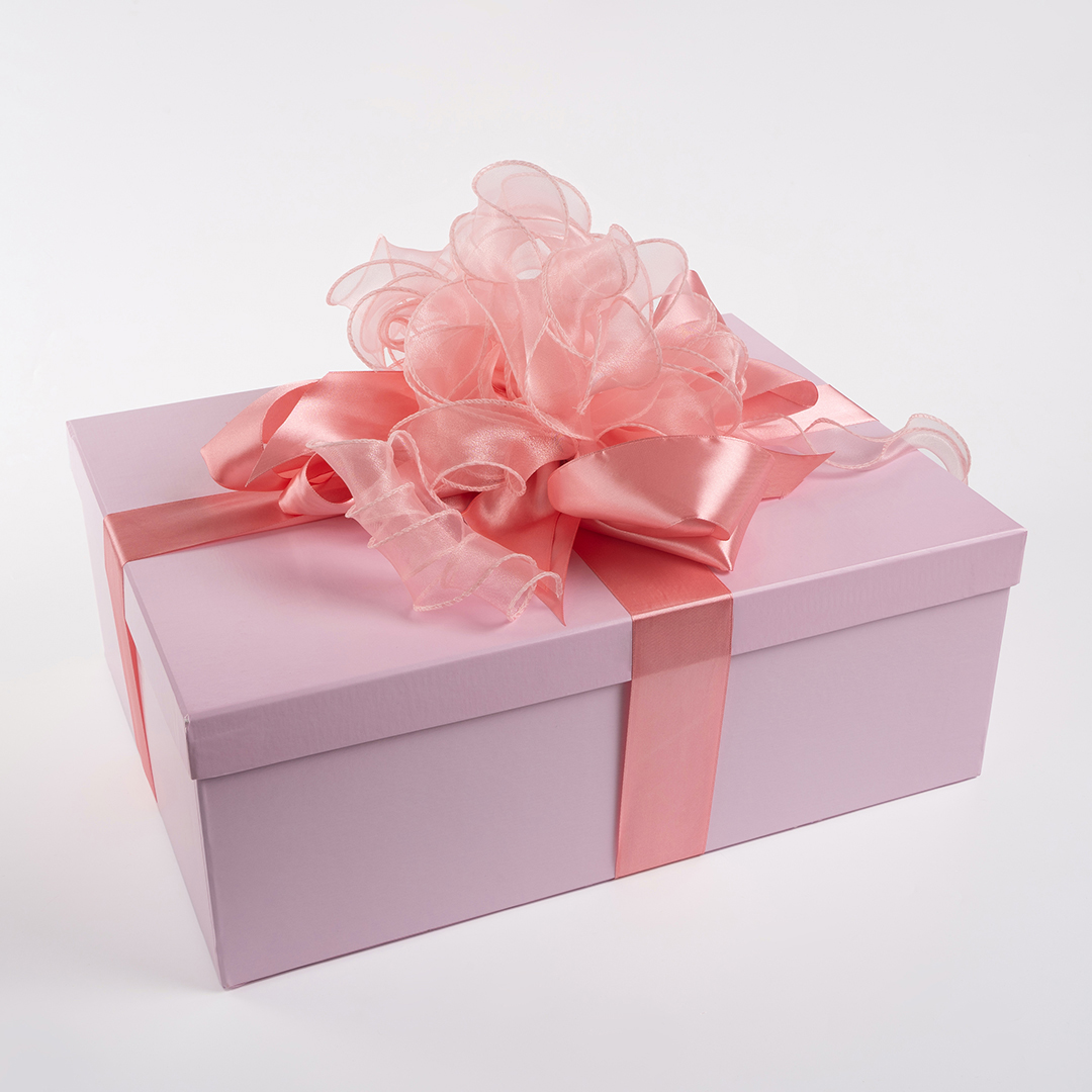 Лента атласная (5 см*22,85 м) Розовое Золото, 1 шт.