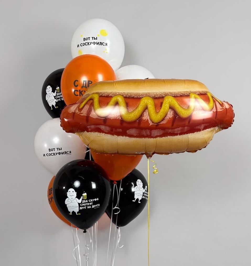 Шар (32''/81 см) Фигура, Хот Дог, 1 шт. в уп.