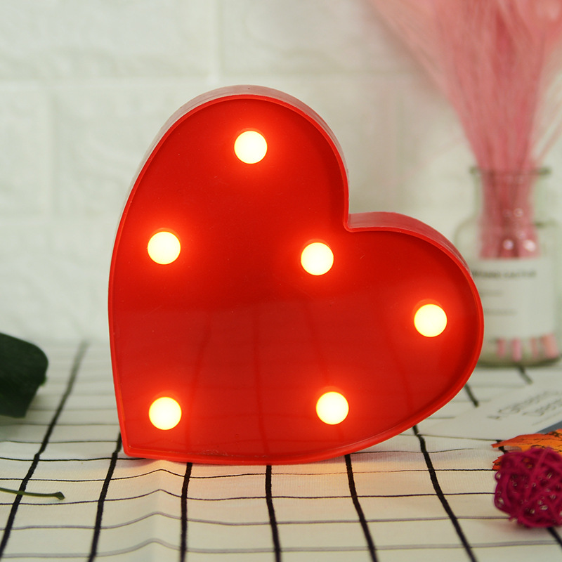Световая фигура Сердце, 16*16*3,3 см. Красный, 1 шт.