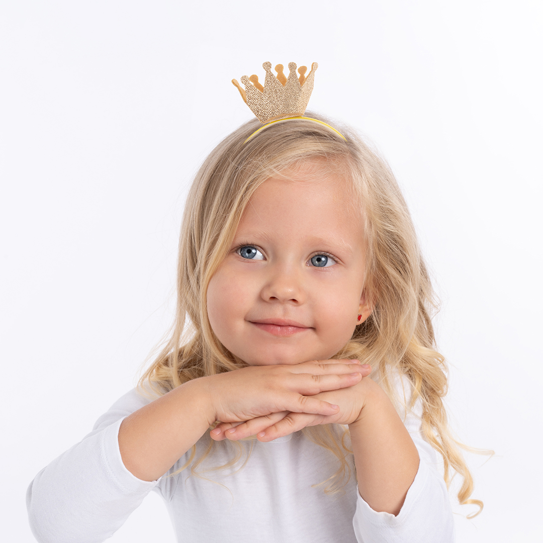 Ободок, Корона для принцессы, Золото, 1 шт. 