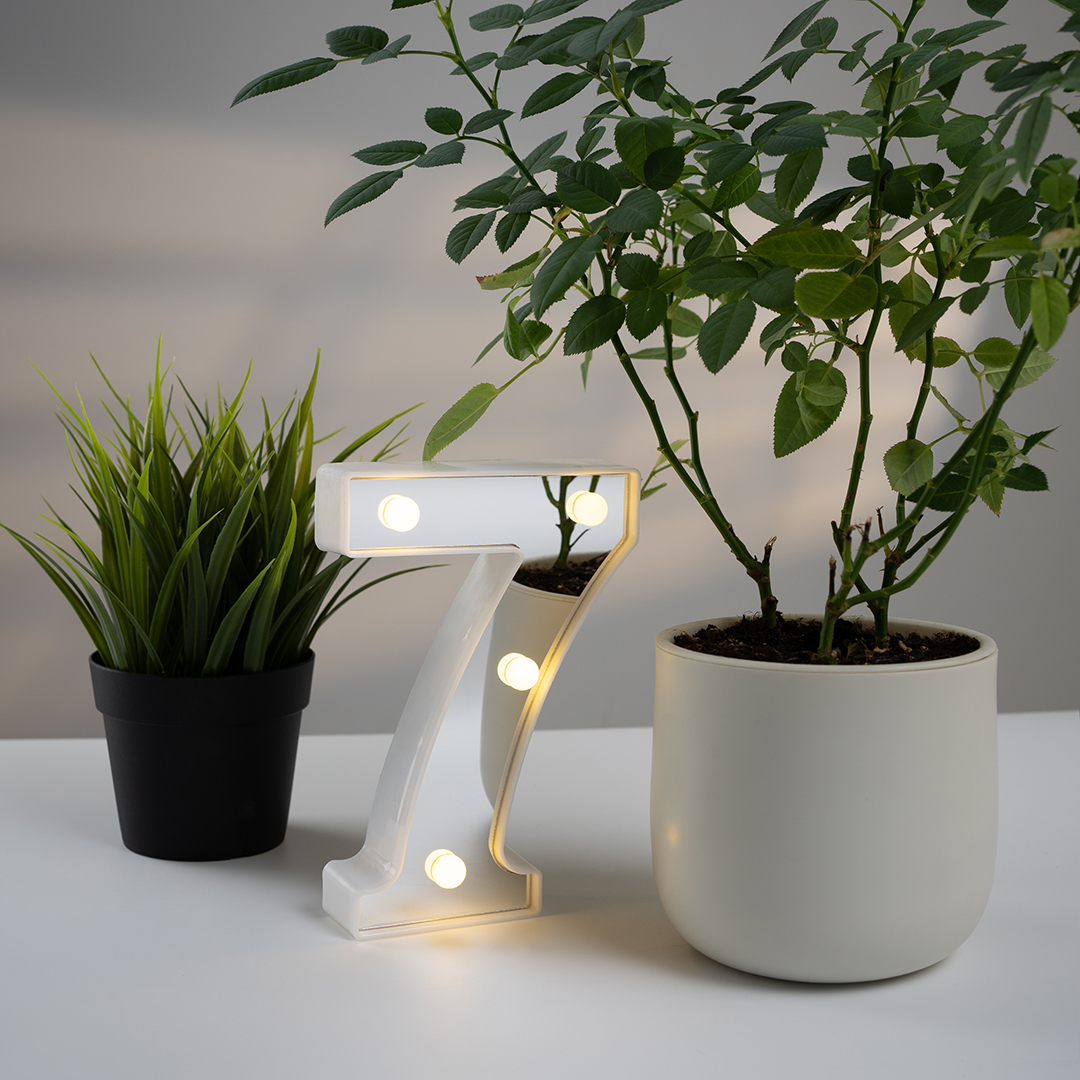 Световая фигура Цифра, 7, 16 см. Серебро, 1 шт.