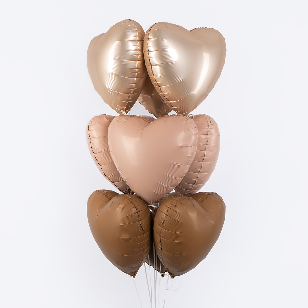 Шар (18''/46 см) Сердце, Винтажная роза, Матовый, 1 шт.