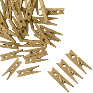 Декоративные прищепки, 3 см. Золото, 24 шт.