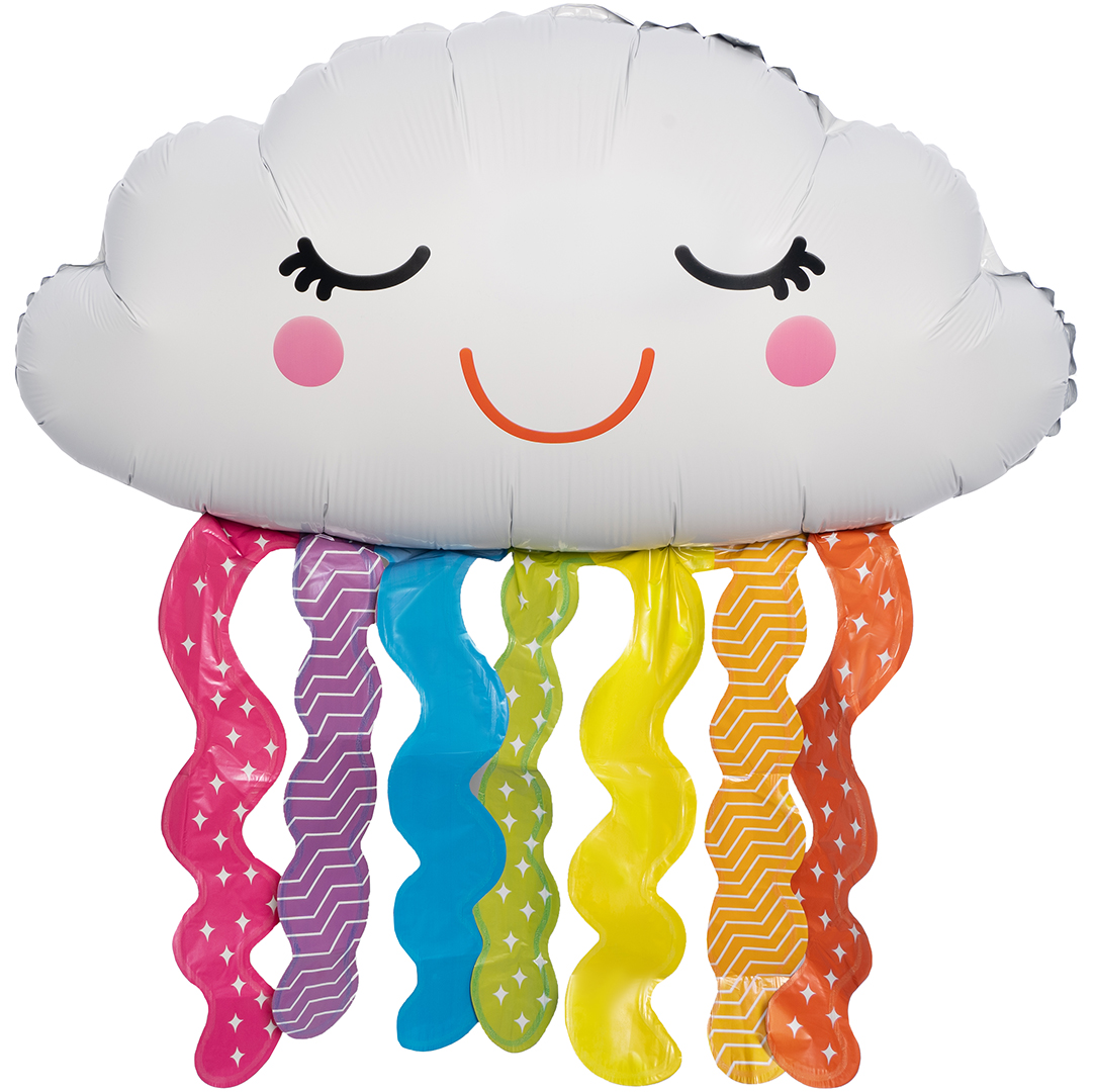 Шар (32''/81 см) Фигура, Счастливое облако, Яркая радуга, 1 шт.