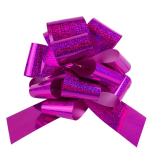 Бант Шар, Фуше, Голография, 21 см, 1 шт. в упак. 