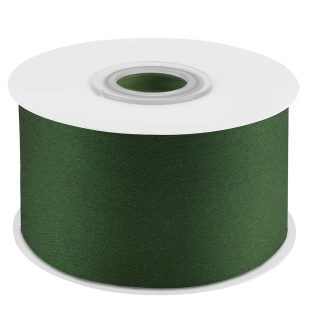 Лента атласная (3,8 см*22,85 м) Темно-зеленый, 1 шт.