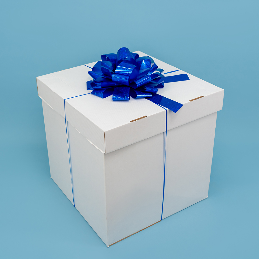 Бант Шар, Синий, Голография, 36 см, 1 шт. в упак. 