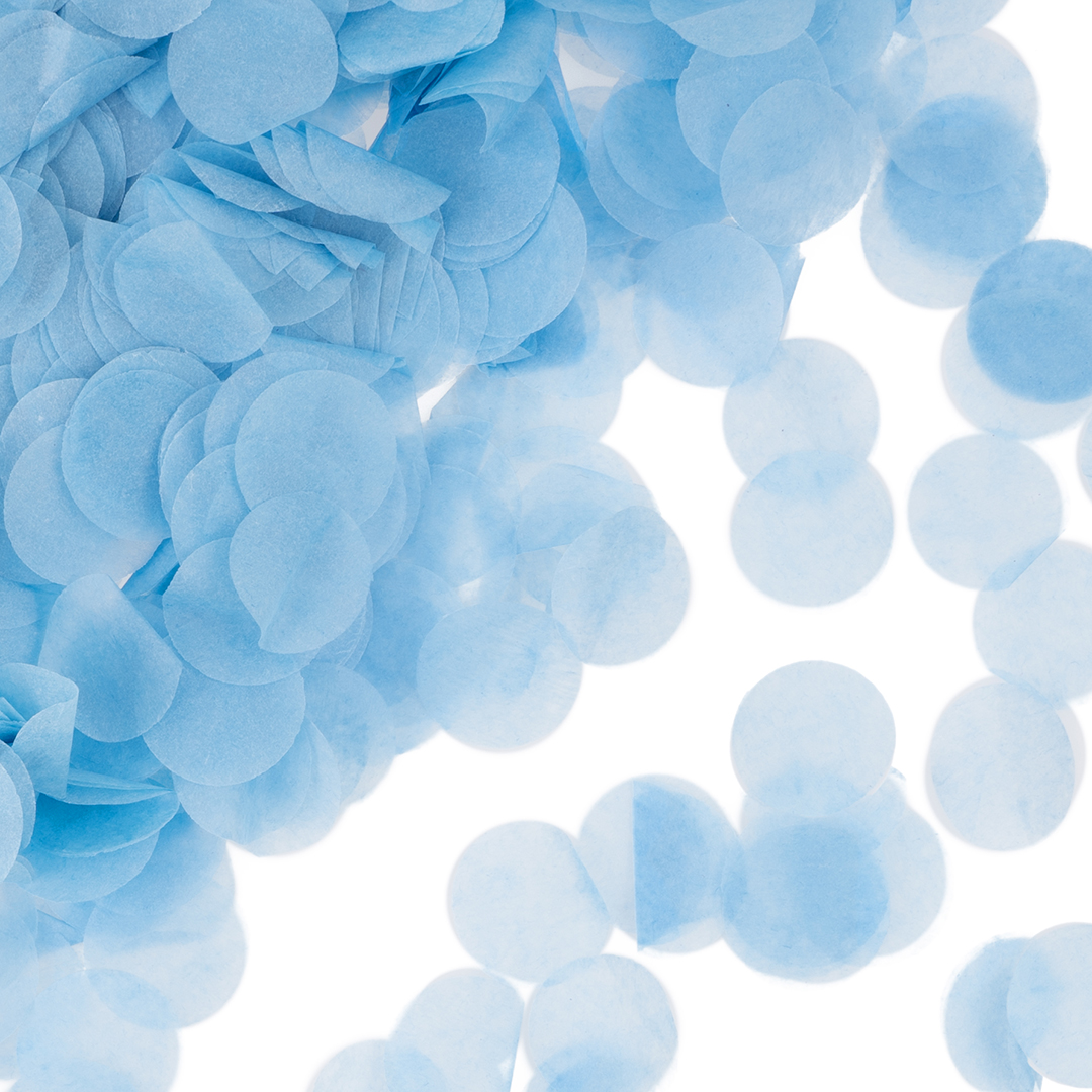 Конфетти тишью Круг, Светло-голубой, 2,5 см, 50 г.
