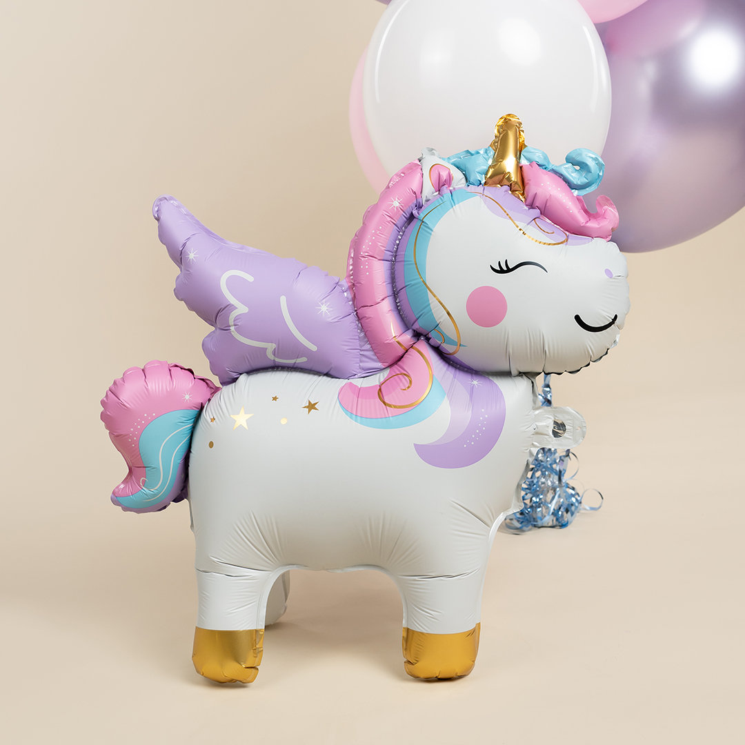 Шар (24''/61 см) Фигура 3D, Нежный единорог, 1 шт.