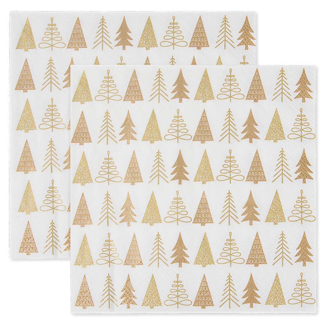 Сервировочные салфетки, Золотые елочки, 33*33 см, 20 шт.