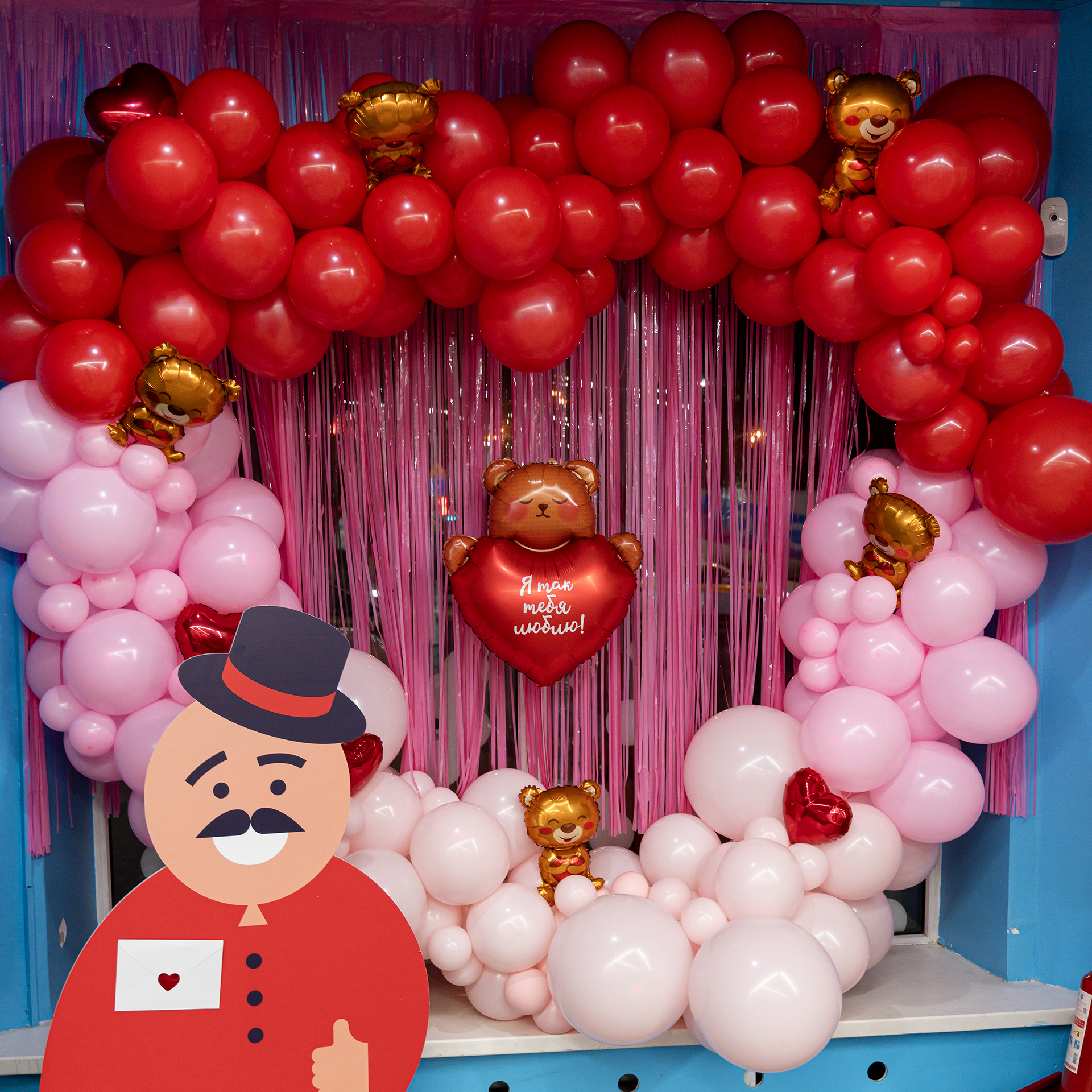 Шар (18''/46 см), Королевский красный, пастель, 10 шт.