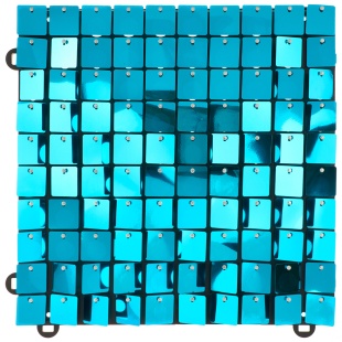 Декоративная панель Пайетки, 30*30 см. Голубой, Металлик, 1 шт.