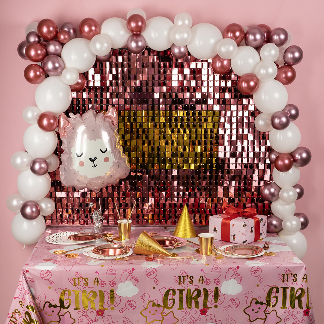 Декоративная панель Пайетки, 30*30 см. Золото, Металлик, 1 шт.