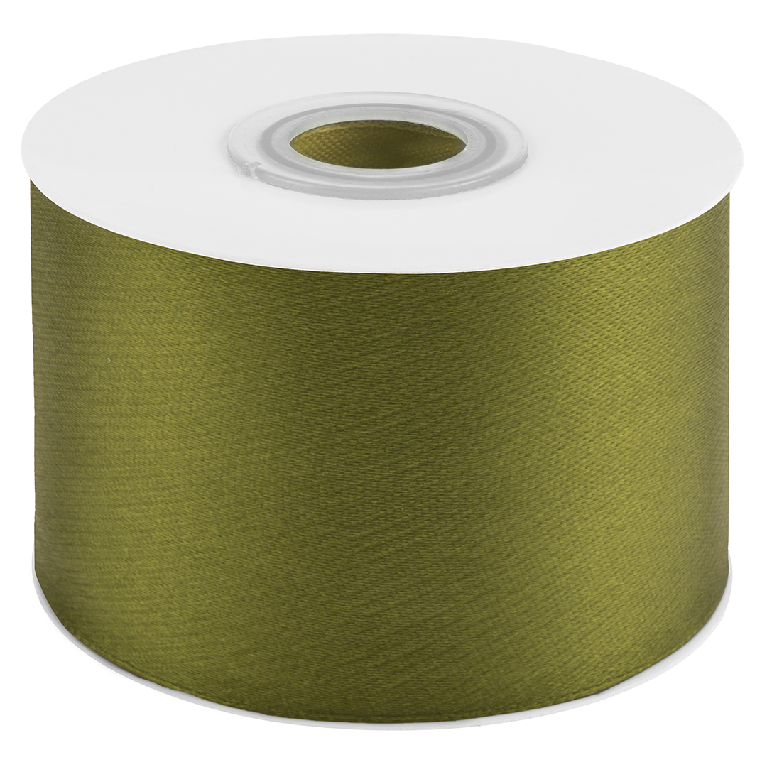 Лента атласная (5 см*22,85 м) Травяной, 1 шт.