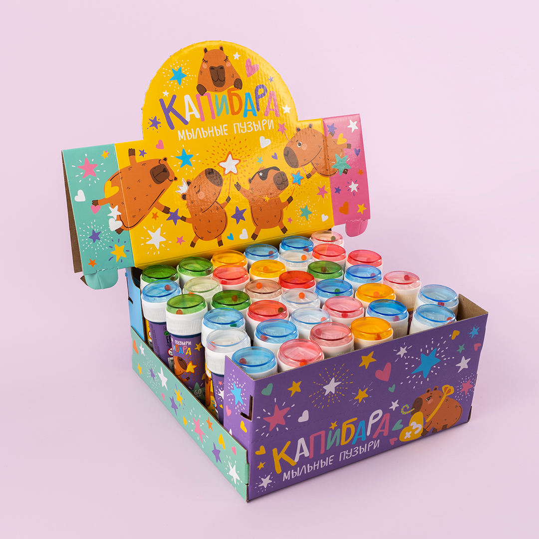 Мыльные пузыри Капибары, 60 мл. 36 шт.