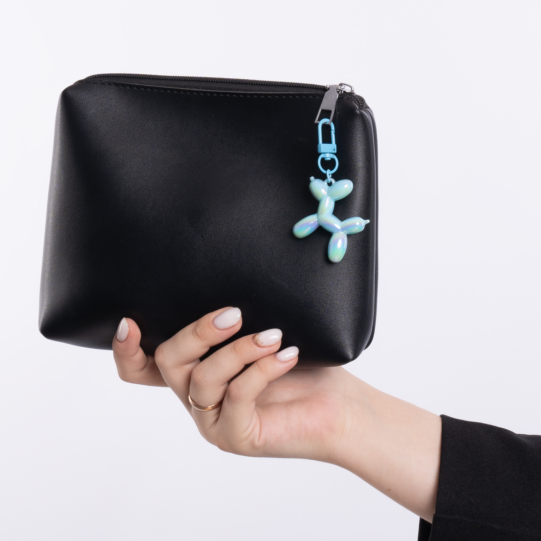 Брелок, Собачка ШДМ, Голубой, Перламутр, 4,5 см, 1 шт. 