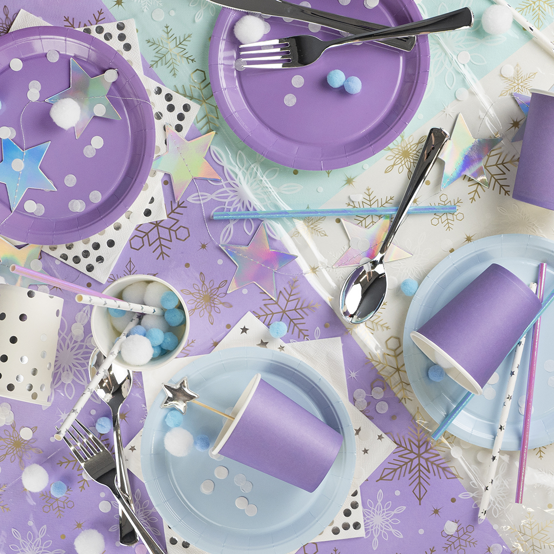 Сервировочные салфетки, Конфетти, Белый/Серебро, Металлик, 33*33 см, 12 шт.