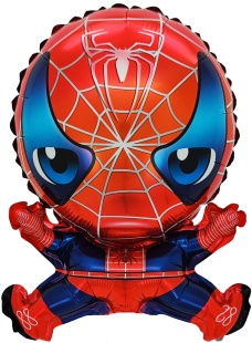 Шар с клапаном (16''/41 см) Мини-фигура, Человек Паук, 5 шт. в уп.