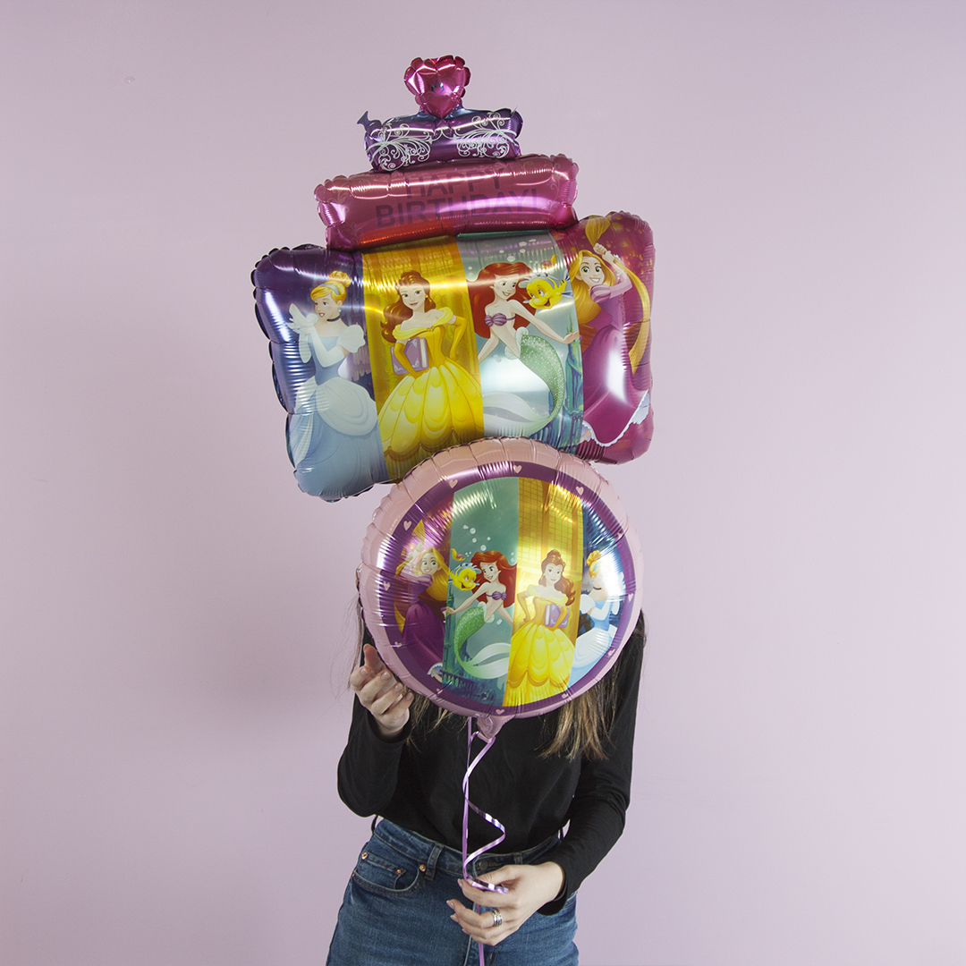 Шар (18''/46 см) Круг, Принцессы Диснея, 1 шт.