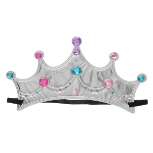Корона тканевая, Принцесса, Укрась ее сама, Серебро, 1 шт. 