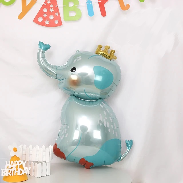 Шар (39''/99 см) Фигура, Слоненок в короне, 1 шт.