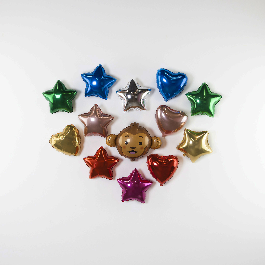 Шар (9''/23 см) Мини-сердце, Синий, 1 шт.