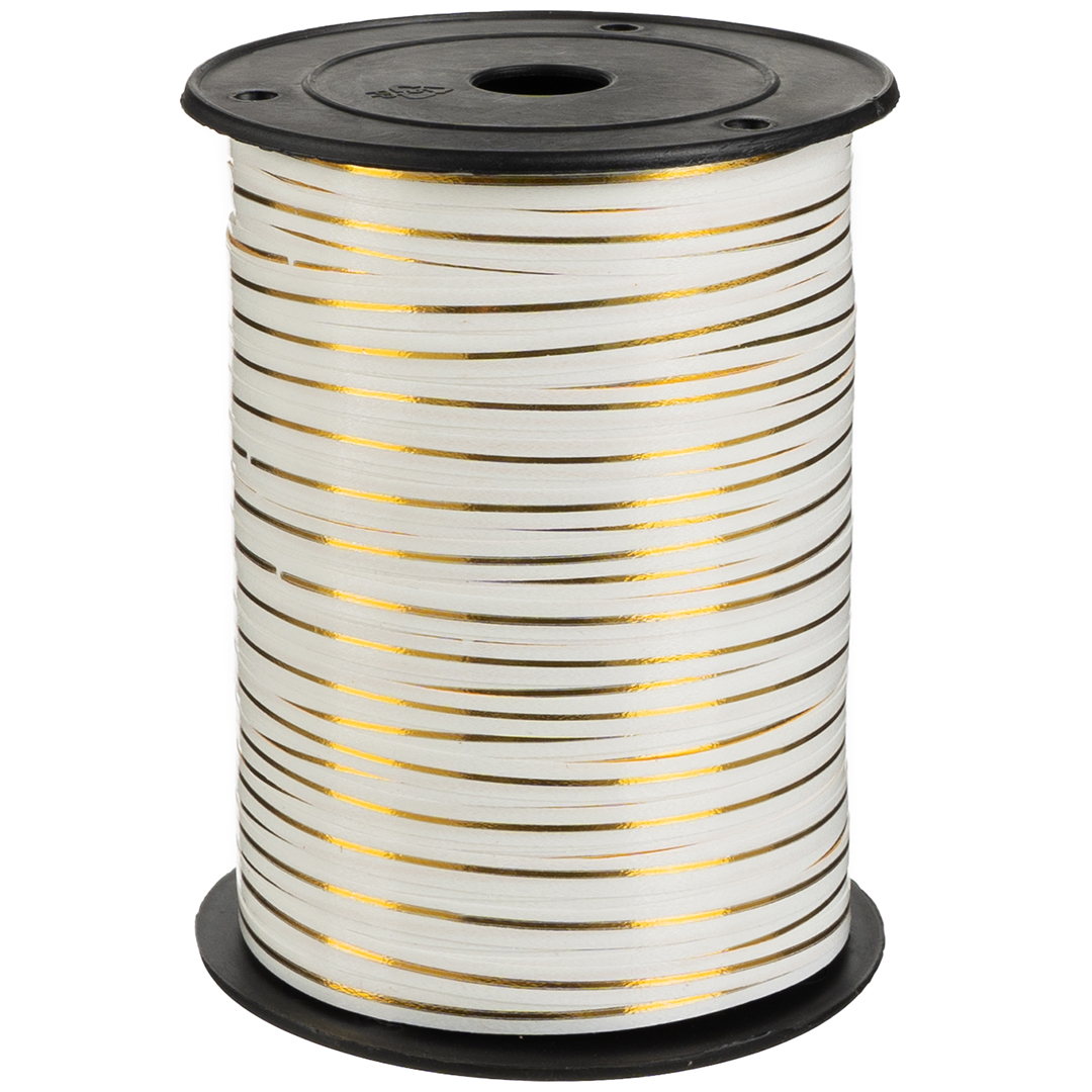 Лента (0,5 см*228,6 м) Золотая полоска, 1 шт.