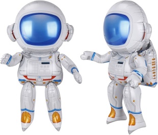 Шар (30''/76 см) Фигура 3D, Космонавт, 1 шт. в уп.