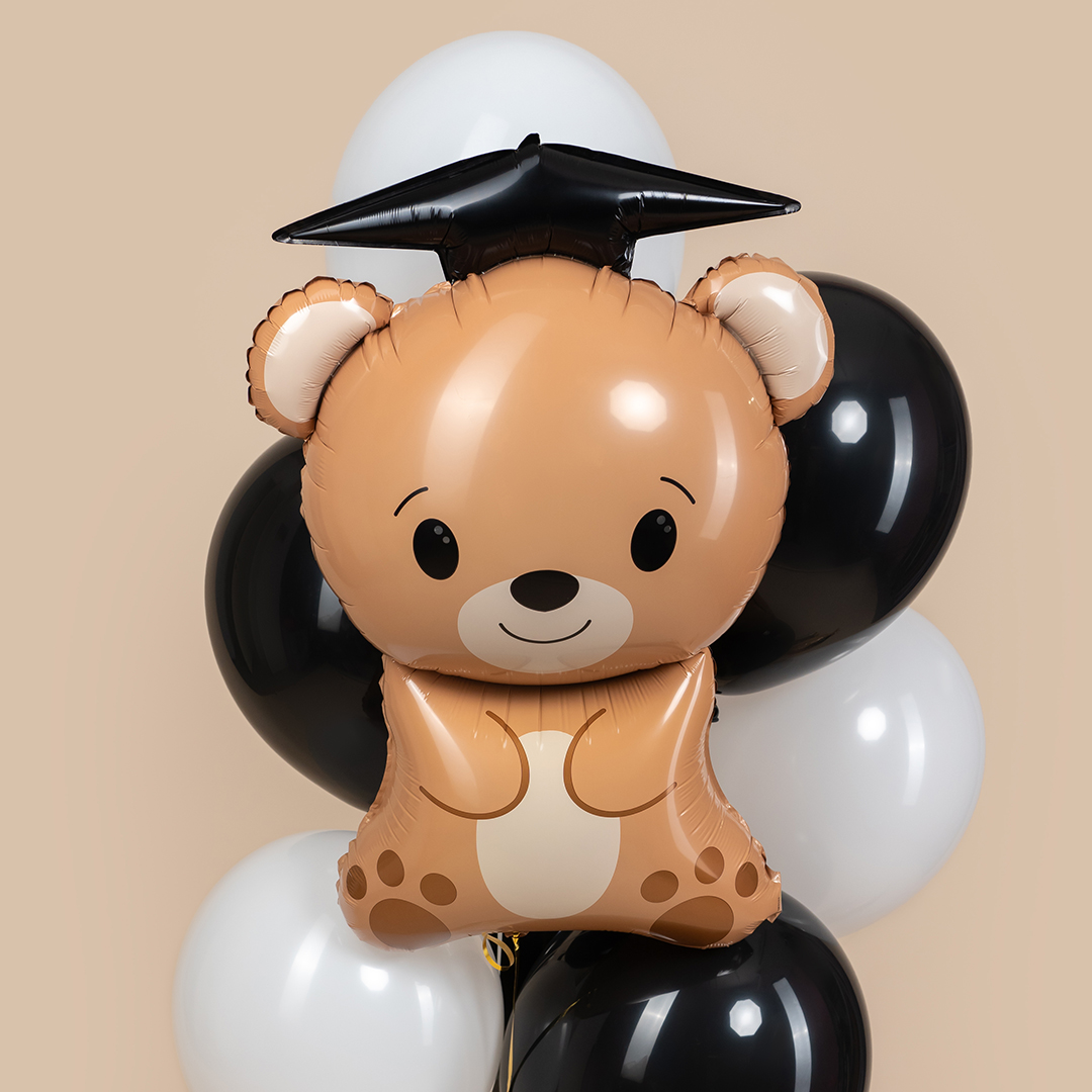 Шар (30''/76 см) Фигура, Мишка Выпускник, 1 шт.