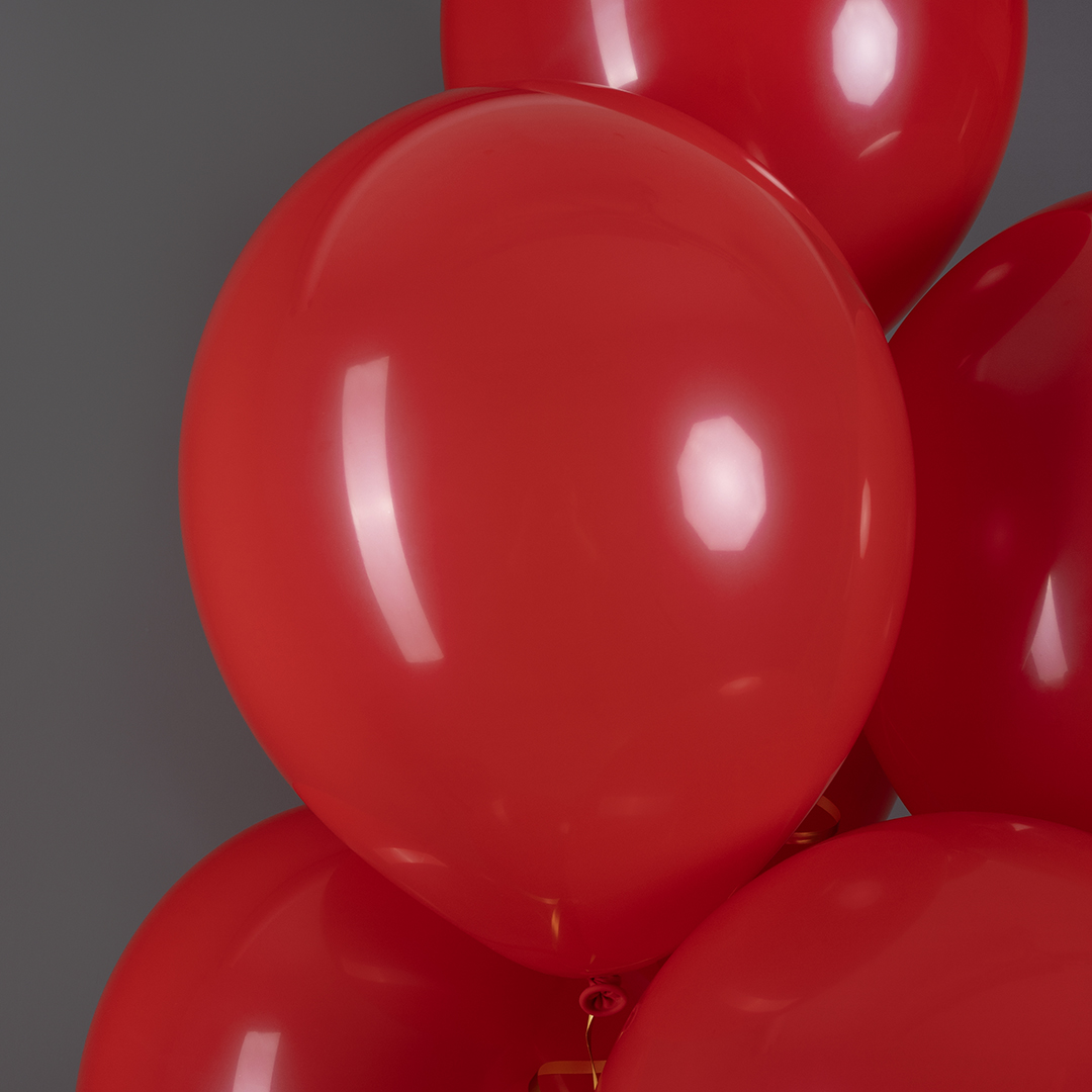 Шар (12''/30 см), Королевский красный, пастель, 100 шт.