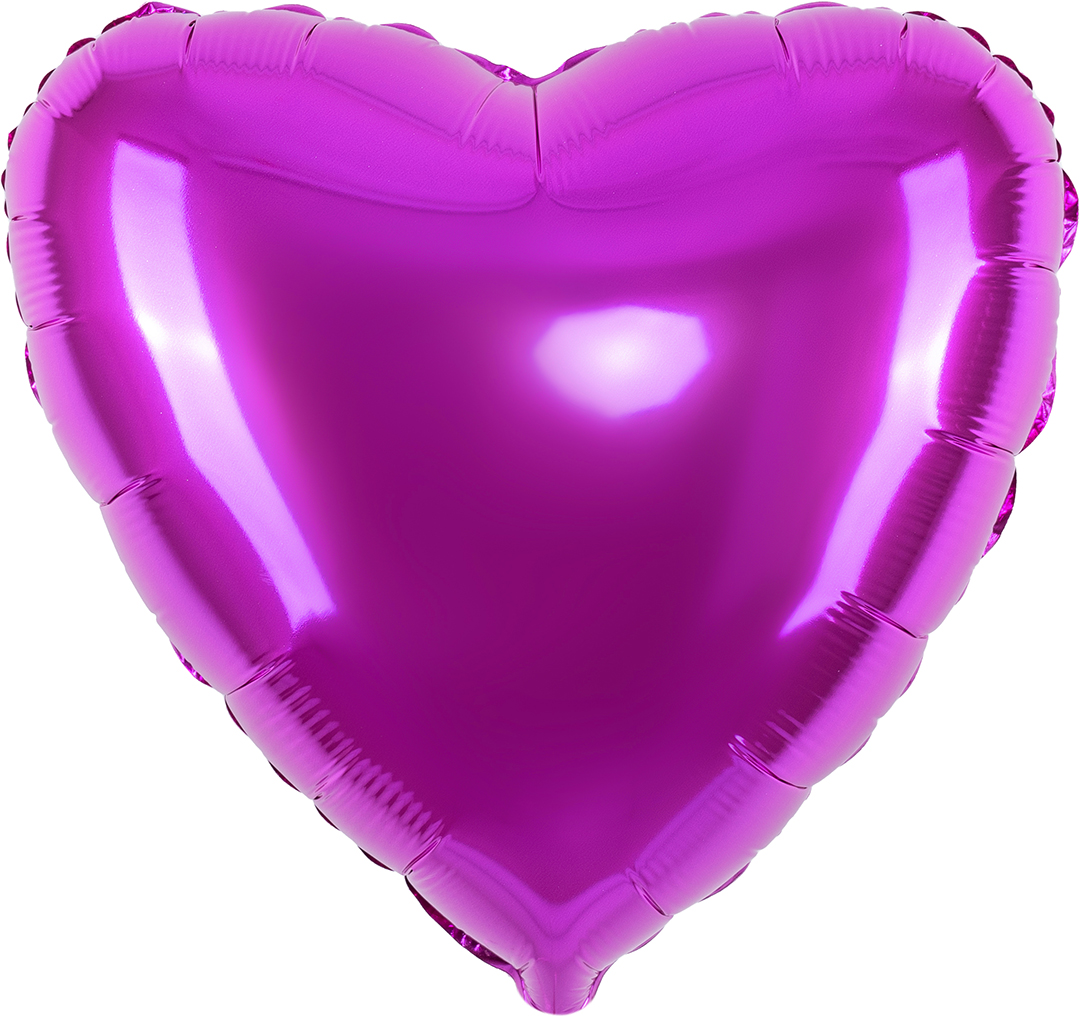 Шар (9''/23 см) Мини-сердце, Пурпурный, 1 шт.