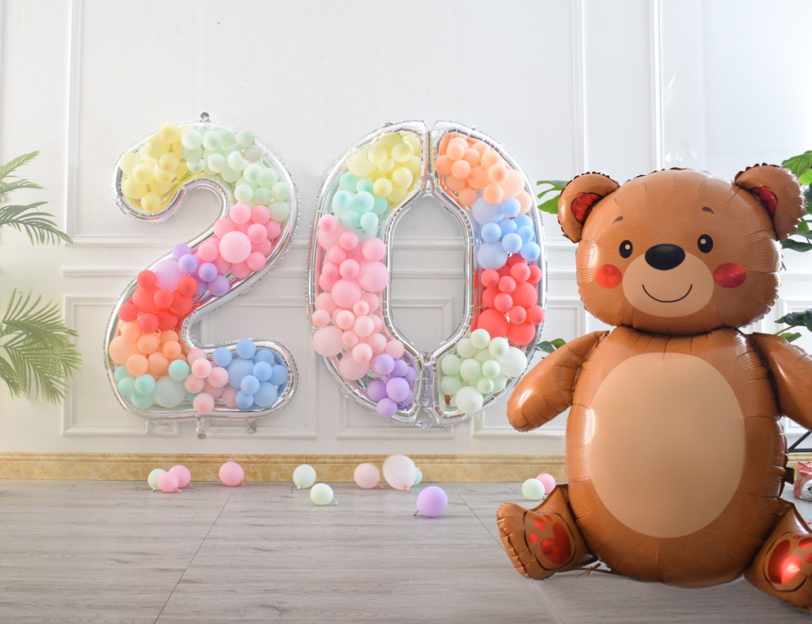 Шар (65''/165 см) Цифра, 0 Каркасная, 1 шт. в уп.