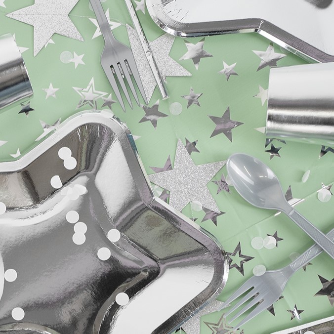 Вилки, Серебро, 15 см, 10 шт. в упак. 